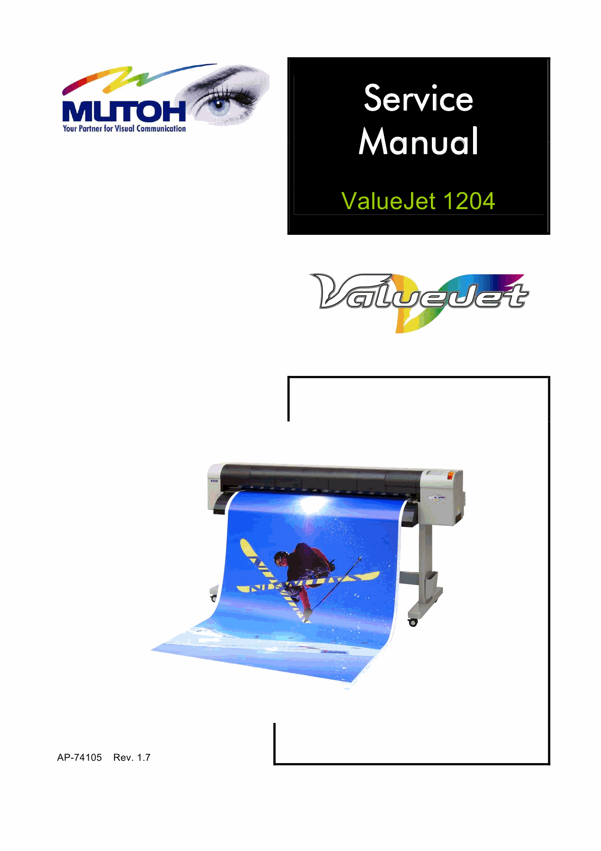 MUTOH ValueJet VJ 1204 Service and Parts Manual-1
